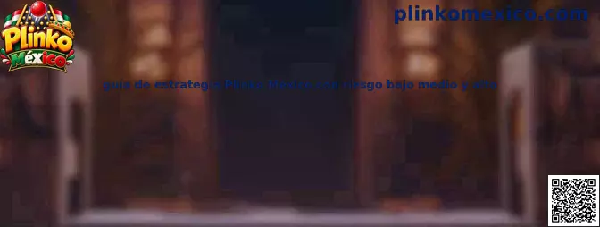 Ilustración de una guía de Plinko México sobre niveles de riesgo bajo, medio y alto